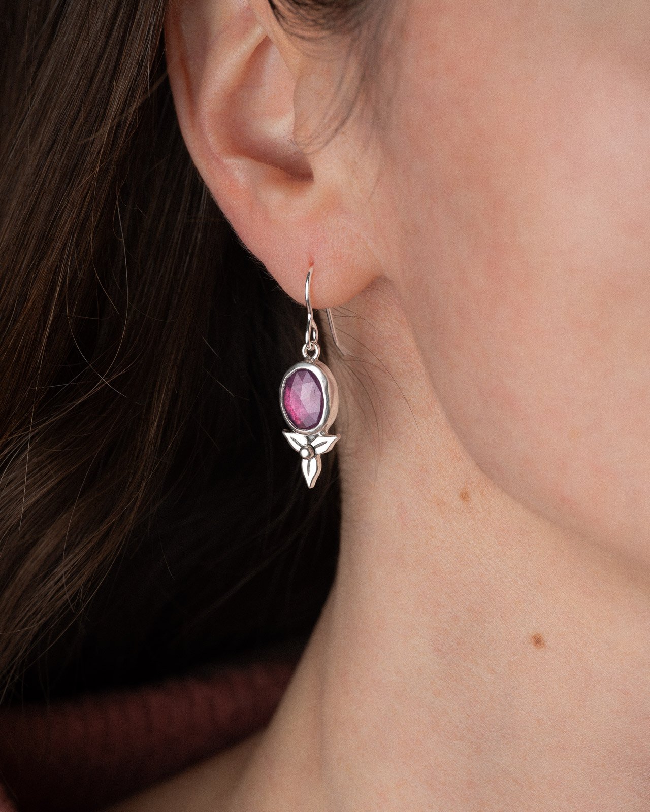BOUCLES D'OREILLES ROSEE